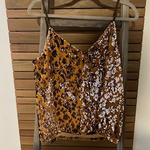 Sequin yellow mustard blouse